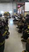 KACC Fire-Rescue-EMR Students engaged in SCBA practice.